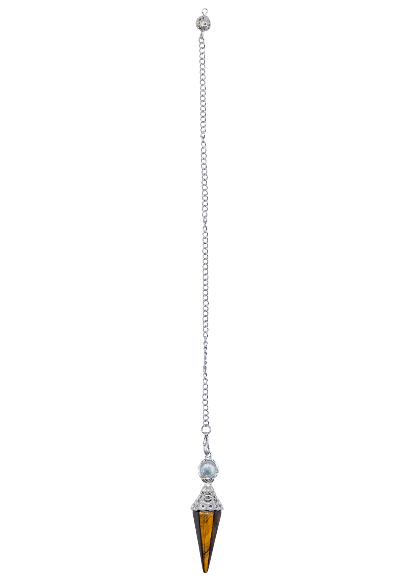 Ornate Tiger's Eye Crystal Pendulum